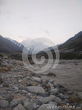 Ganges in the holy Himalay Stock Photo