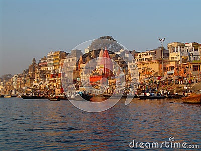 The ganges at Varanasi Editorial Stock Photo