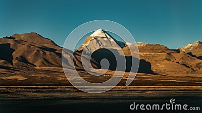 Kangrinboqe in the sunset in Tibet China Editorial Stock Photo