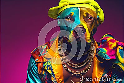 Gangsta dog Stock Photo