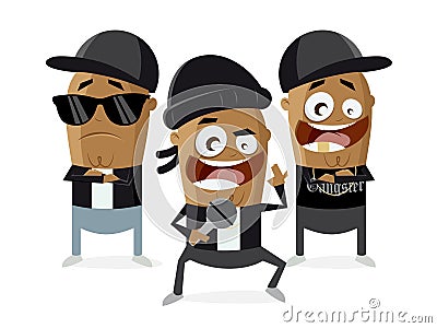 Gangster rapper clipart Vector Illustration