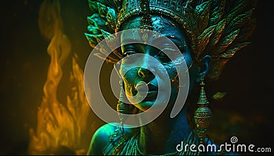 the ganja goddess 8k UHD HDR bio luminescent image hd generative AI Stock Photo