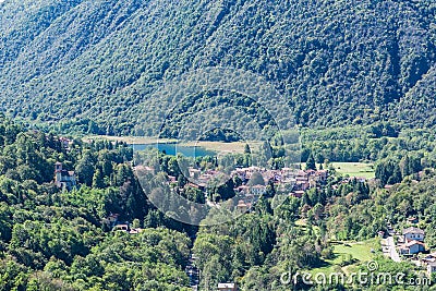 Ganna and Lake Ganna, Valganna, province of Varese, Italy Stock Photo