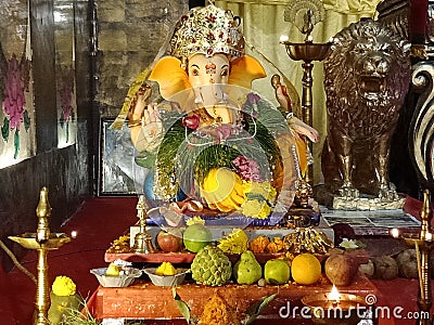 Ganpati Festival Celebration in India Stock Photo