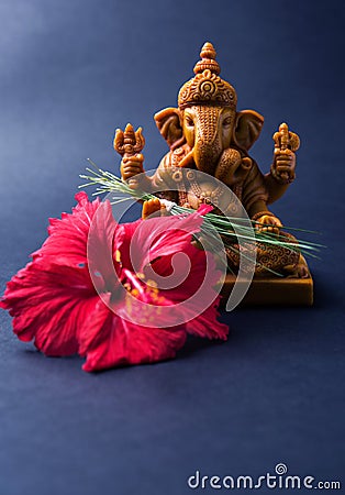 Ganpati greeting or Lord ganesha Greeting or happy ganesh chaturthi greeting card Stock Photo