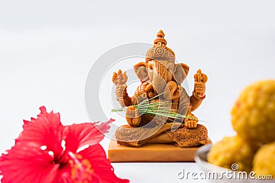 Ganpati greeting or Lord ganesha Greeting or happy ganesh chaturthi greeting card Stock Photo