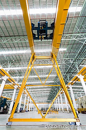 Gantry crane in factory Stock Photo