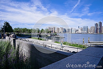 Gantry Plaza State Park, Long Island City Editorial Stock Photo