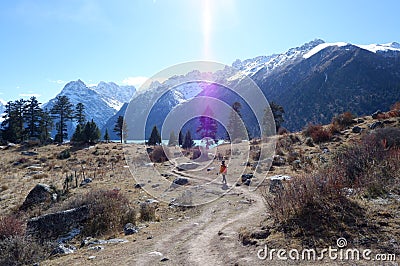 Amazing Landscape at Ganzi Tibetan Autonomous Prefecture in Sichuan Editorial Stock Photo