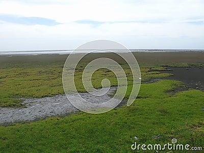 Gaomei Wetlands in Taichung Taiwan Stock Photo