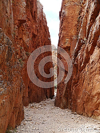 A gap in the West McDonnell ranges Stock Photo