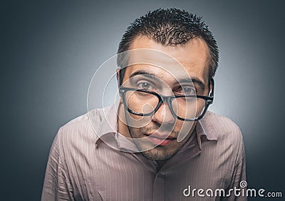 Gape man Stock Photo