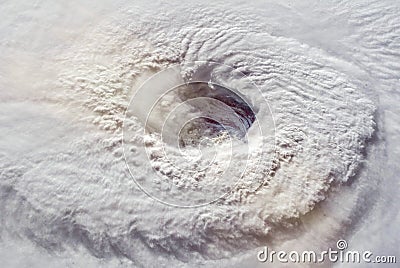Gaping eye of Hurricane Florence Stock Photo