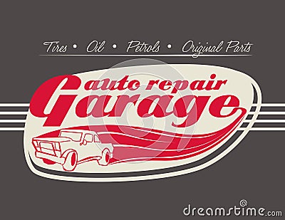 Garage design Vector Illustration
