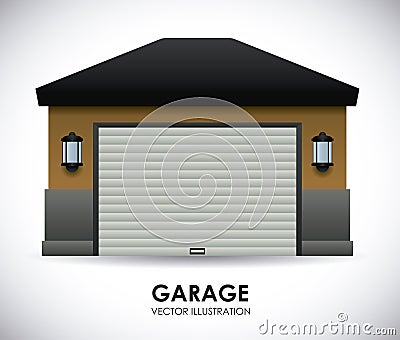 Garage design Vector Illustration