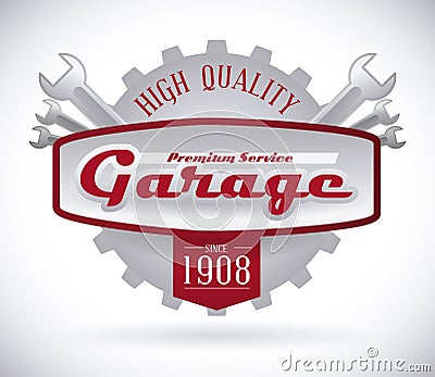 Garage design Vector Illustration