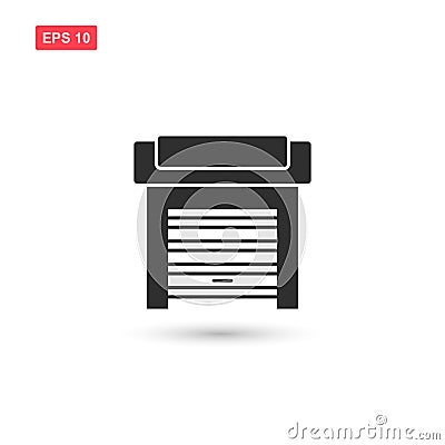 Garage door icon vector design isolated 5 Vector Illustration