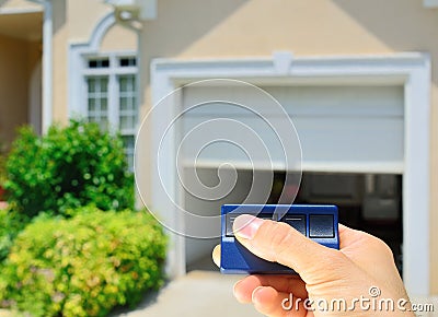 Garage Door Opener Stock Photo