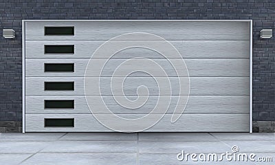 Garage entrance design Cartoon Illustration