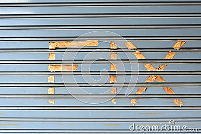 Garage Folding door Stock Photo