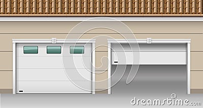 Garage Lifting Gates Vector Illustration