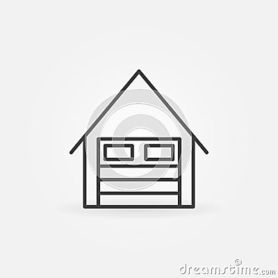 Garage linear icon Vector Illustration