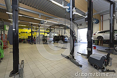 Garage Mechanics Stock Photo