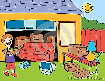 Garage sale Vector Illustration