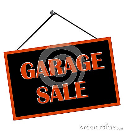 Garage Sale Sign Stock Photo