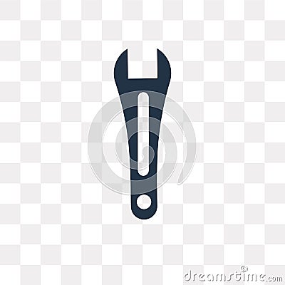 Garage Wrench vector icon isolated on transparent background, Ga Vector Illustration