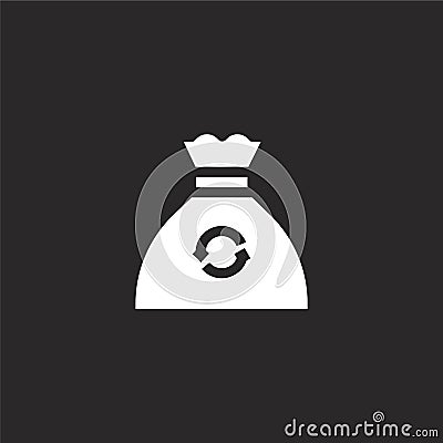 garbage bag icon. Filled garbage bag icon for website design and mobile, app development. garbage bag icon from filled cleaning Vector Illustration