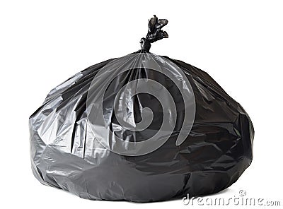 Garbage bag isolated on white Stock Photo