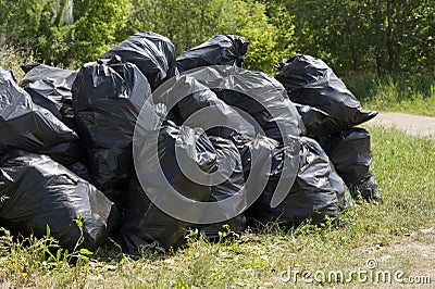 Garbage bags Stock Photo