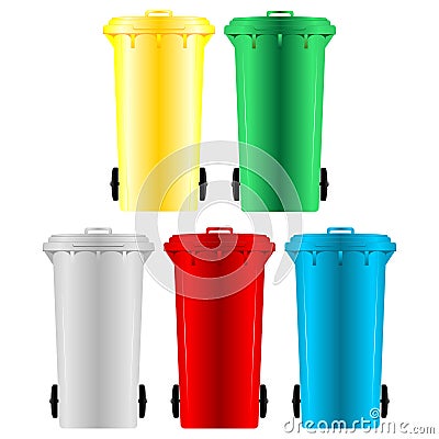 Garbage bins Vector Illustration