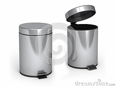 Garbage Can Stock Photo