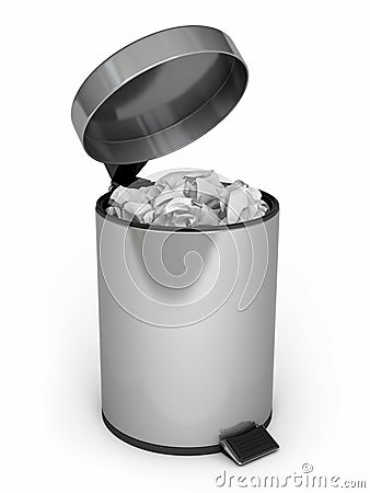Garbage Can Stock Photo