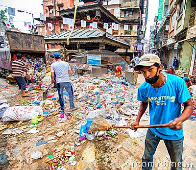 Garbage in the city Editorial Stock Photo