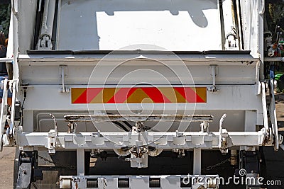 Garbage collection machine, garbage Stock Photo