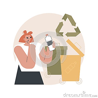 Garbage collection and sorting abstract concept vector illustration. Vector Illustration