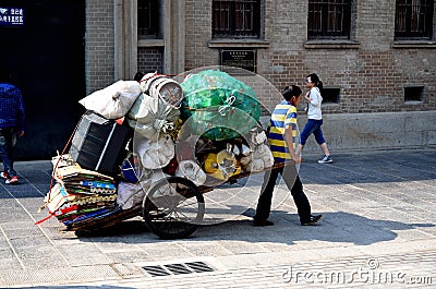 Garbage collector Editorial Stock Photo