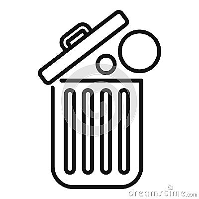 Garbage content filter icon outline vector. Work idea Stock Photo