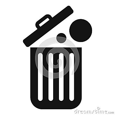 Garbage content filter icon simple vector. Work idea Stock Photo
