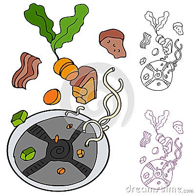 Garbage Disposal Vector Illustration