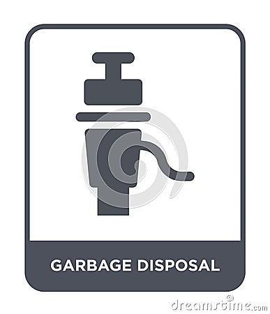 garbage disposal icon in trendy design style. garbage disposal icon isolated on white background. garbage disposal vector icon Vector Illustration