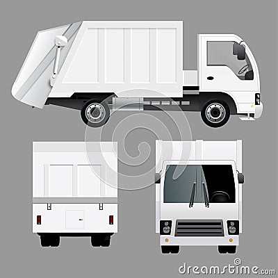 Garbage Disposal Truck Vector Illustration