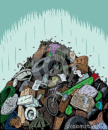 Garbage Dump Vector Illustration