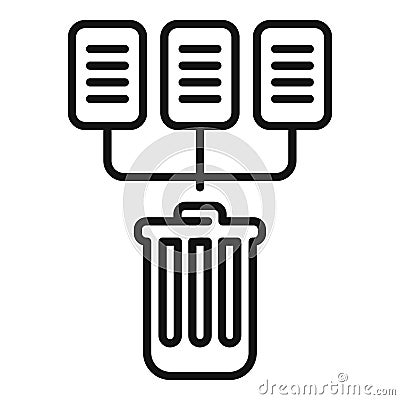 Garbage file content icon outline vector. Creative data input Vector Illustration