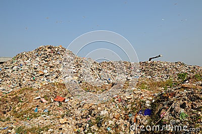 Garbage heap problem of pollution Stock Photo
