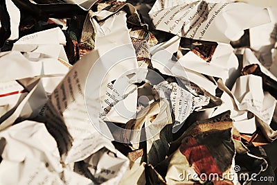 Garbage and information, background Stock Photo