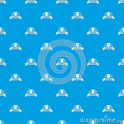 Garbage pattern vector seamless blue Vector Illustration